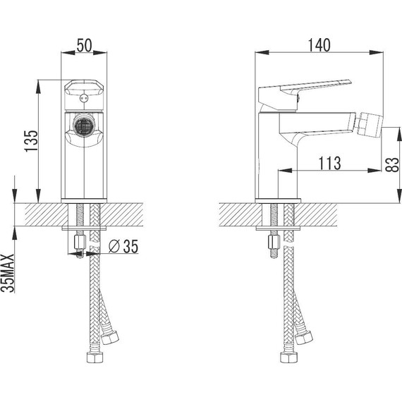 Смеситель для биде Azario Castelo AZ-VJC468274C - фото 2