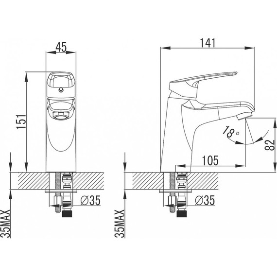 Смеситель для раковины Azario Tavira AZ-WKE168040C - фото 3