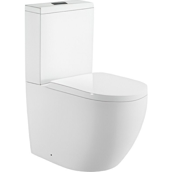 Унитаз-компакт CeramaLux Rimless K2176-1 с крышкой микролифт, Цвет производителя: белый - фото 