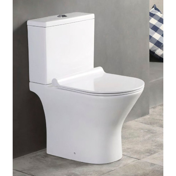 Унитаз-компакт безободковый Azario Verde AZ-2224 с крышкой микролифт - фото 2