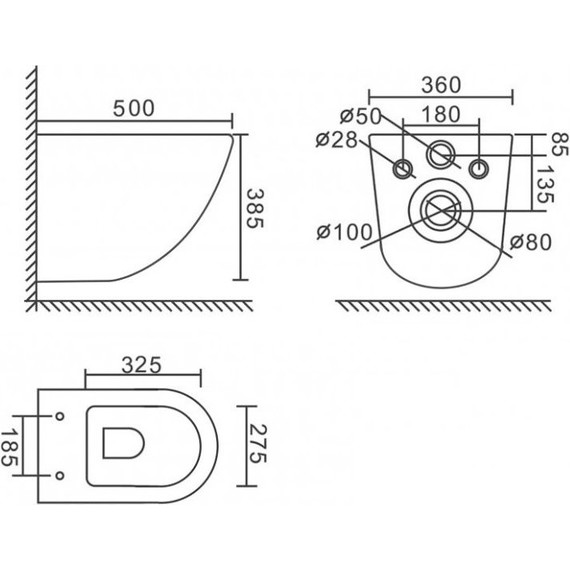 Инсталляция с подвесным безободковым унитазом BelBagno Amanda BB051CHR/BB051SC/BB002-80/BB014-SR-BIANCO (кнопка смыва Sfera, белый) - фото 6