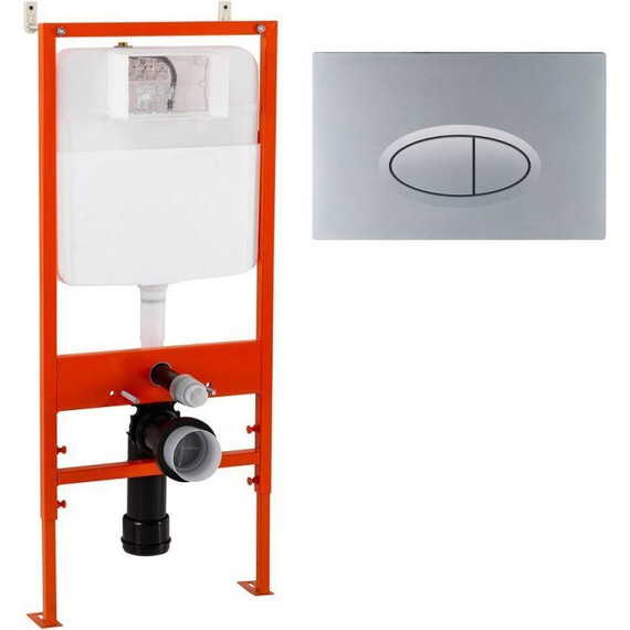 Инсталляция для унитаза BelBagno BB026/BB050CR.MAT (кнопка смыва хром матовый) - фото 