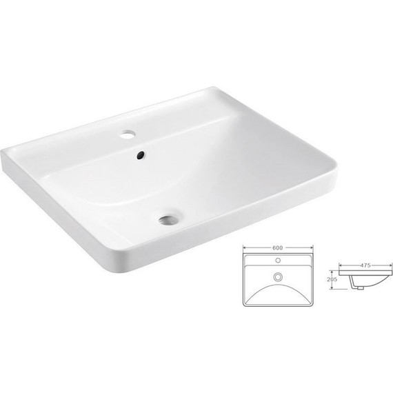 Тумба подвесная с раковиной Azario Ника 60 см CS00080143, белый - фото 3