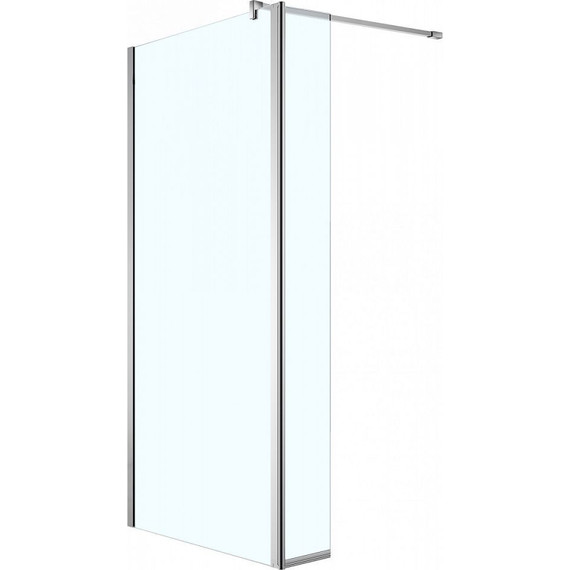 Душевая перегородка Azario Chicago 80 см AZ-NAR6321 800 (стекло 8 мм) с кронштейном в комплекте, хром/прозрачное - фото 