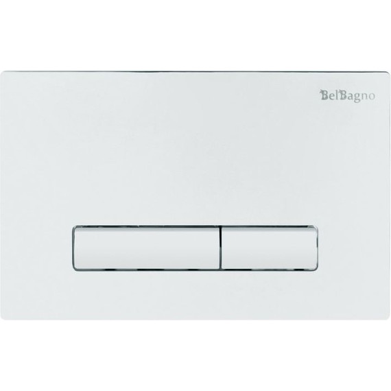 Инсталляция с подвесным безободковым унитазом BelBagno Due BB3103CHR/SC/BB002-80/BB018-GV-BIANCO (кнопка смыва Genova, белый) - фото 9