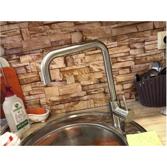 Смеситель для кухни Haiba HB70304-4, нержавеющая сталь - фото 2