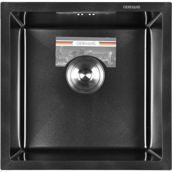 Кухонная мойка Gerhans K34444B 1 мм, PVD графит, Цвет производителя: графит - фото 2