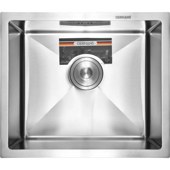 Кухонная мойка Gerhans K35043 1 мм, нержавеющая сталь, Цвет производителя: нержавеющая сталь - фото 2
