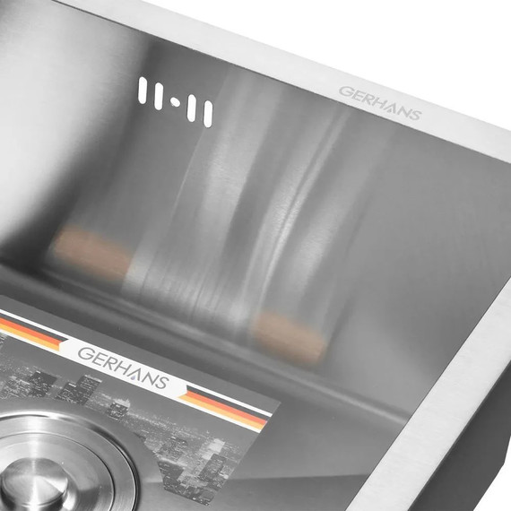 Кухонная мойка Gerhans K35043 1 мм, нержавеющая сталь, Цвет производителя: нержавеющая сталь - фото 3
