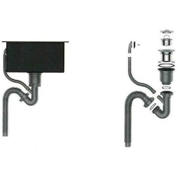 Кухонная мойка Gerhans K35044B 1 мм, PVD графит, Цвет производителя: графит - фото 6