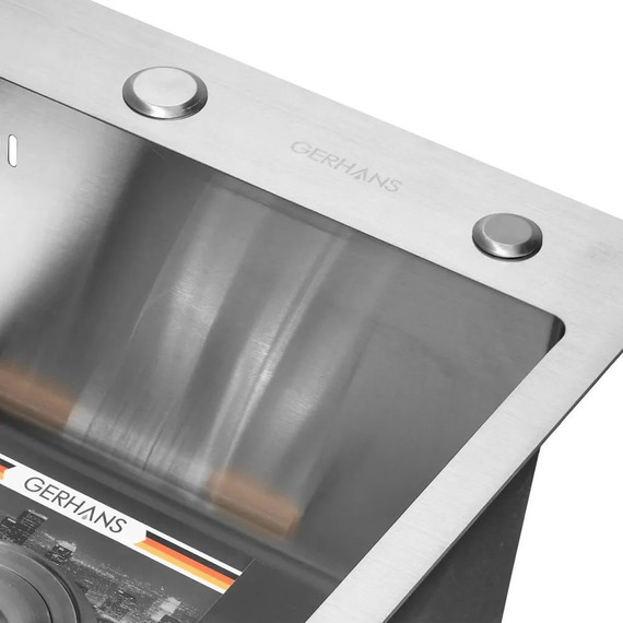 Кухонная мойка Gerhans K35044 1 мм, нержавеющая сталь, Цвет производителя: нержавеющая сталь - фото 4