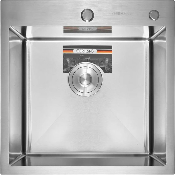 Кухонная мойка Gerhans K35050 1 мм, нержавеющая сталь, Цвет производителя: нержавеющая сталь - фото 2