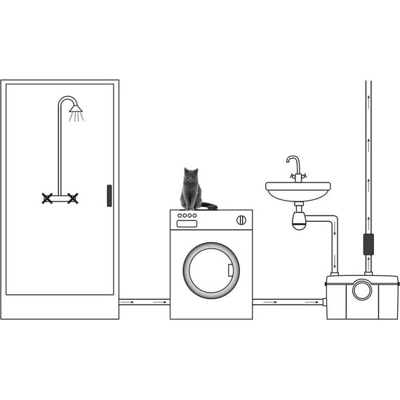 Канализационная насосная установка Tim AM-STP-600 (2 входа + унитаз) - фото 4