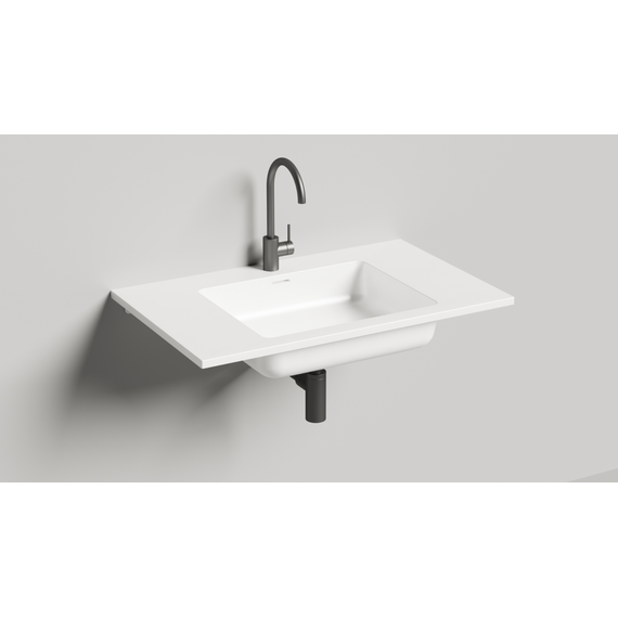 Раковина подвесная Salini Onda 80 80 см 1402201M (S-Stone) матовая - фото 