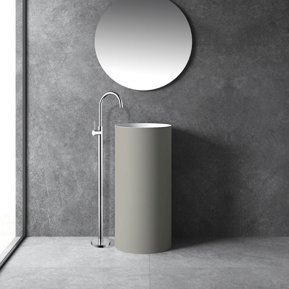 Смеситель для раковины напольный Abber Wasser Kreis AF8141, Цвет производителя: хром - фото 2