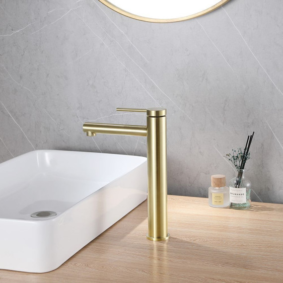 Смеситель для раковины высокий Abber Emotion AF8811G, золото матовое, Цвет производителя: золото матовое - фото 2