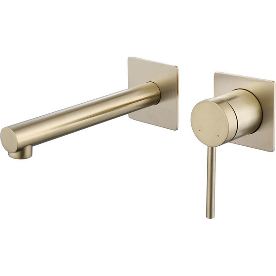 Смеситель для раковины настенный Abber Emotion AF8812G (со скрытой частью) золото матовое, Цвет производителя: золото матовое - фото 