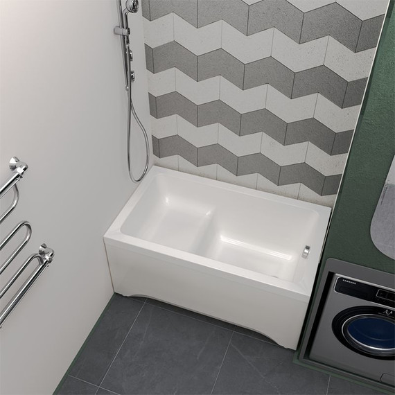 Ванна акриловая сидячая Радомир Джоанна 120x70 см (в комплекте каркас), Размер - мм: 1200х700 - фото 5