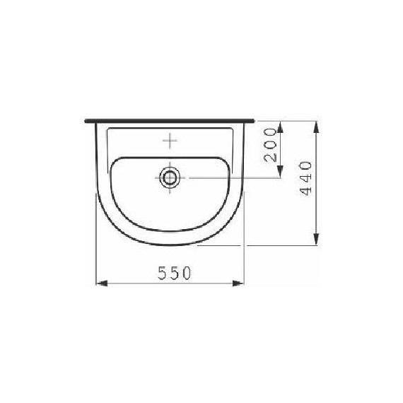 Раковина подвесная Laufen Pro 55 см 8.1095.1.000.104.1 - фото 6
