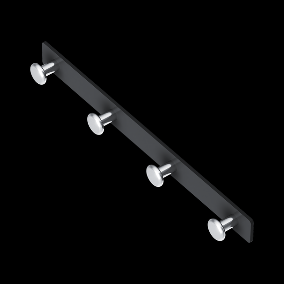 Набор крючков Damixa Jupiter DA7735900, цвет чёрный - фото 