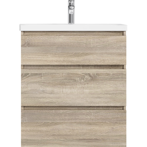 Тумба напольная с раковиной Am.Pm Gem S 75 см M91FSX0752OF, светлый дуб, Цвет фасада: светлое дерево - фото 