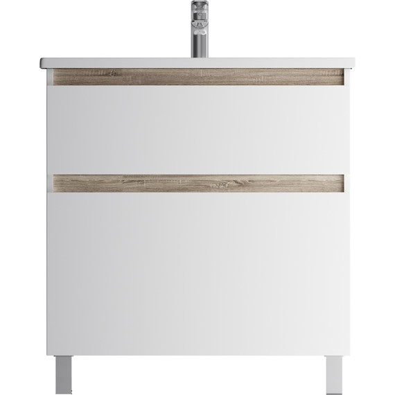 Тумба напольная с раковиной Am.Pm X-Joy 80 см M85AFSX0802WG, белый глянцевый - фото 