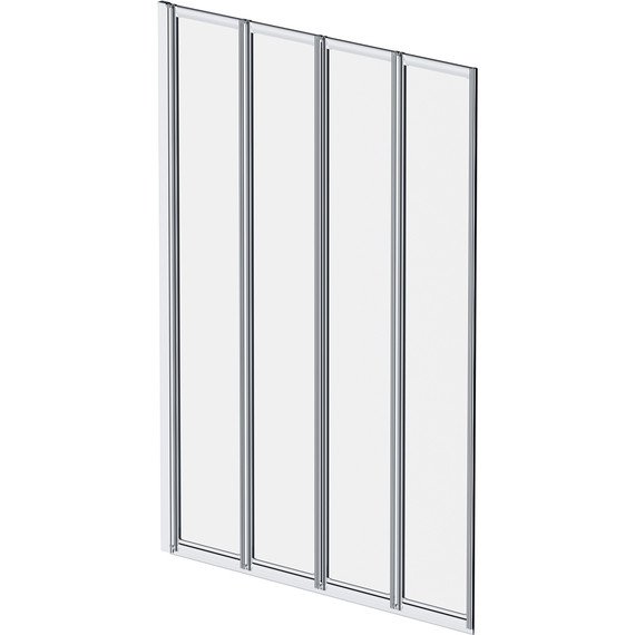 Шторка для ванны Am.Pm Like 100х140 см W80BS-100-140CT, хром/прозрачное - фото 