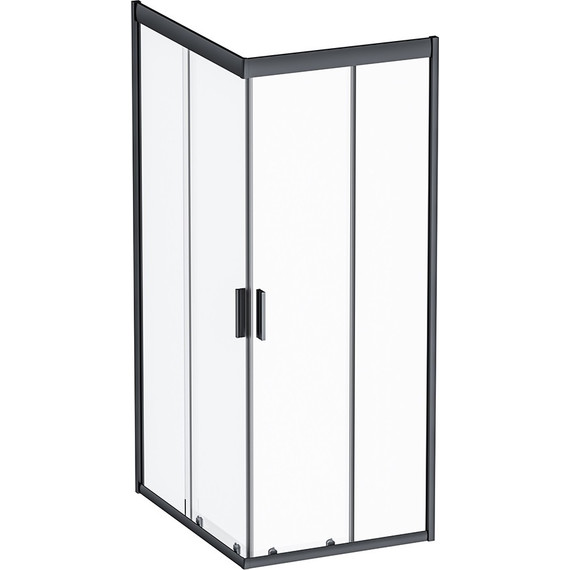 Душевое ограждение Am.Pm Gem S 100х80 см W93G-404-100280-BT, черный/прозрачное - фото 
