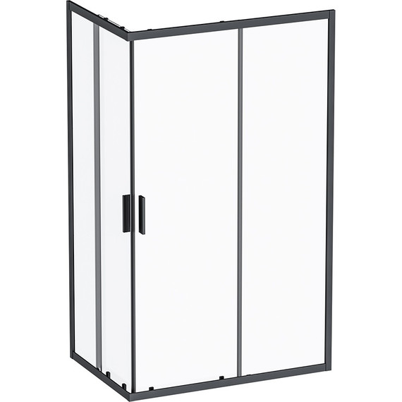 Душевое ограждение Am.Pm Gem S Twin Slide 120x80 см W93G-404-120280-BT, черный/прозрачное - фото 