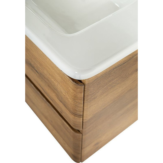 Тумба подвесная с раковиной BelBagno ALBANO-900-2C-SO-RR 90 см, Rovere Rustico, Цвет фасада: Rovere Rustico - фото 4