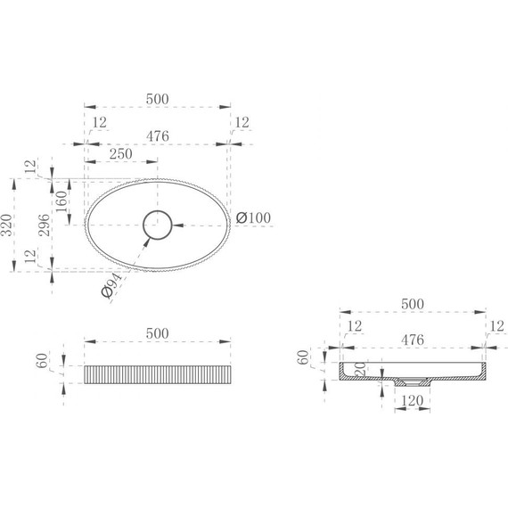 Раковина-чаша Abber Stein 50 см AS2603 - фото 4