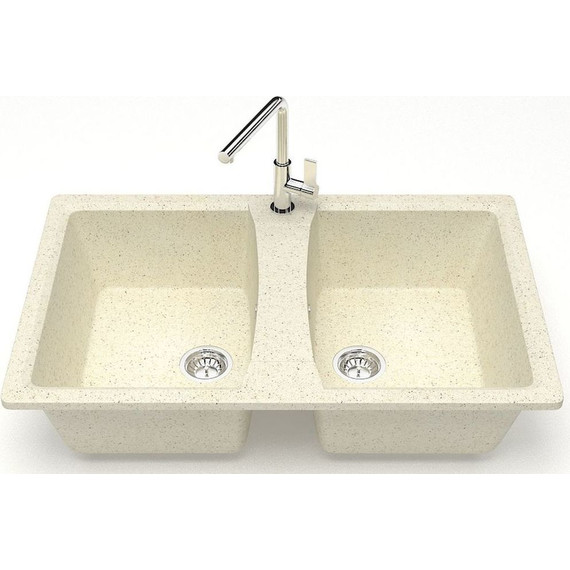 Кухонная мойка Azario Elmas CS00078331, бежевый, Цвет производителя: бежевый - фото 2