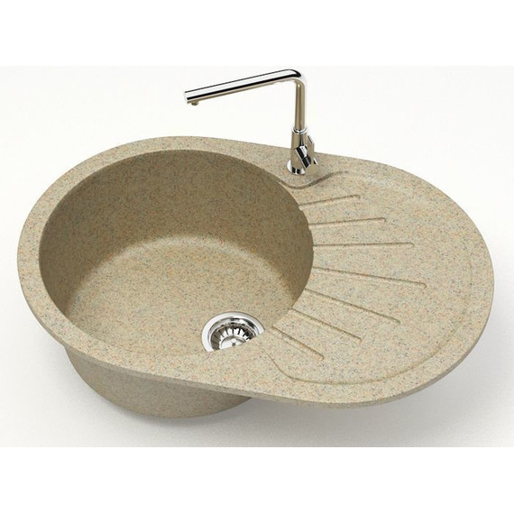 Кухонная мойка Azario Flora CS00079915, песочный, Цвет производителя: песочный - фото 2