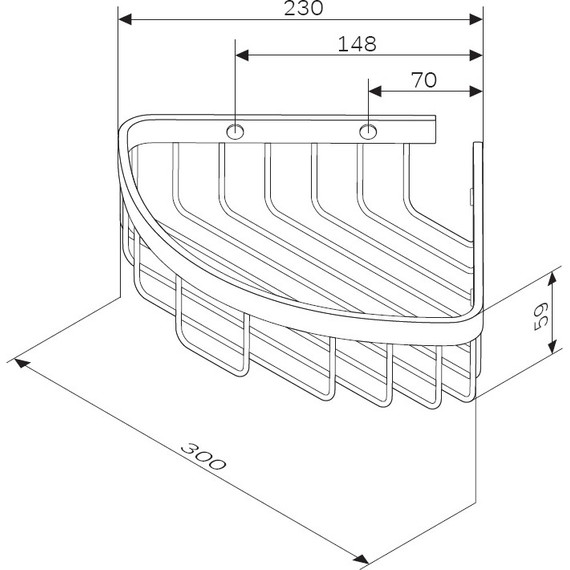 Полка угловая AM.PM Sense A7452222, цвет чёрный - фото 7