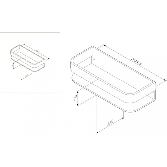 Полка AM.PM Sensation A3034800 - фото 7