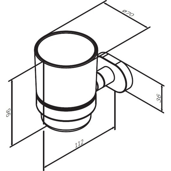 Стакан для зубных щеток AM.PM Sense A7434300 - фото 8
