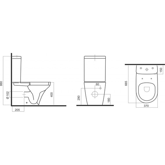 Унитаз-компакт Am.Pm Inspire C508607WH - фото 17