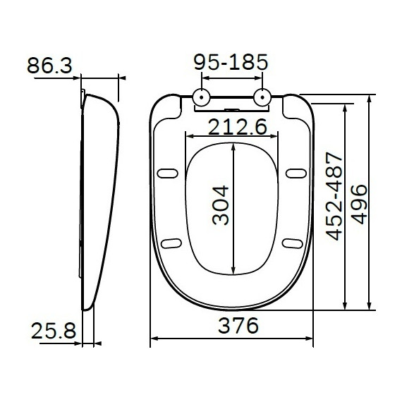 Сиденье с крышкой для унитаза Am.Pm Sensation микролифт C307851WH - фото 3