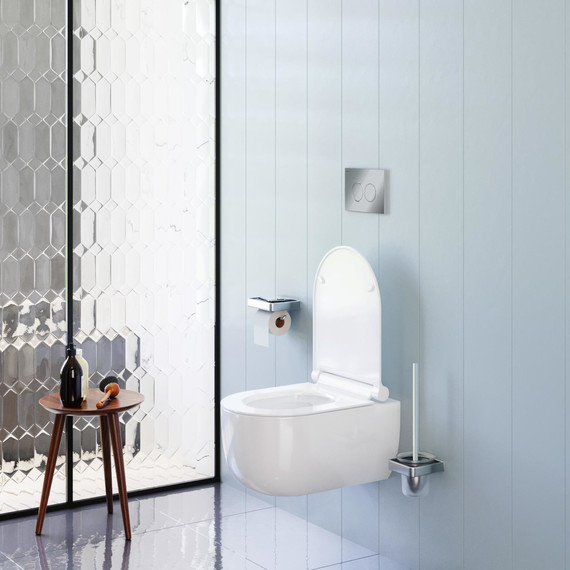 Унитаз подвесной безободковый Damixa Scandinavian Pure DX36C1701SC с тонкой крышкой микролифт - фото 5