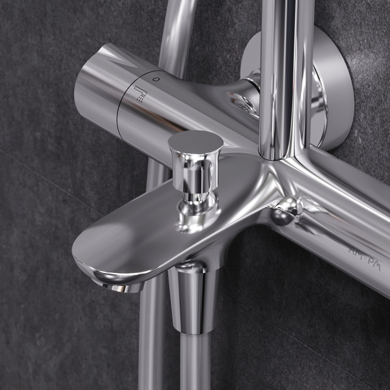 Душевая стойка с термостатом Am.Pm Like F0780564, Цвет производителя: хром - фото 6