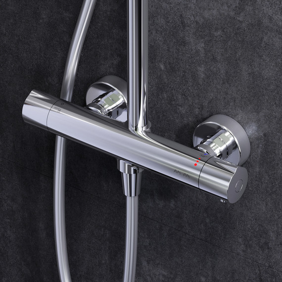 Душевая стойка с термостатом Am.Pm Like F0780464, Цвет производителя: хром - фото 4