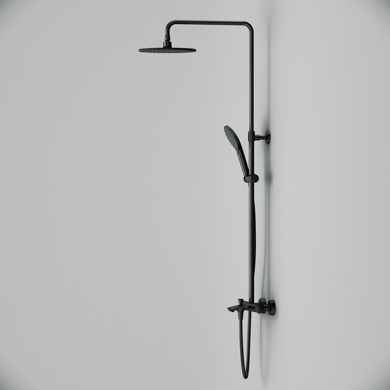 Душевая стойка c термостатом Am.Pm Like F0780522, черный, Цвет производителя: чёрный - фото 6