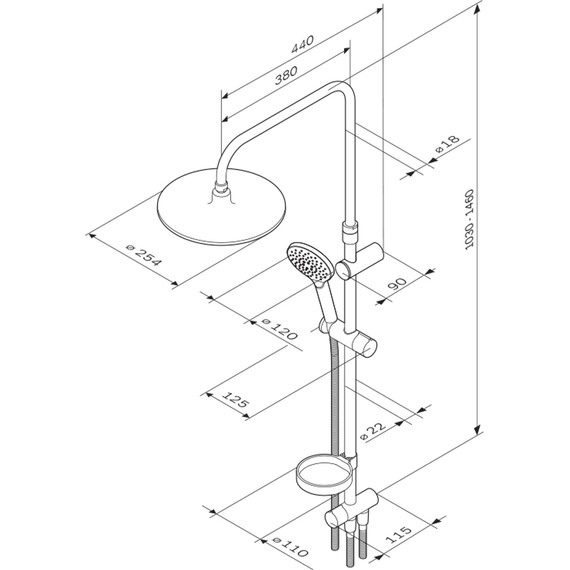 Душевая стойка Am.Pm Like F078006, Цвет производителя: хром - фото 16