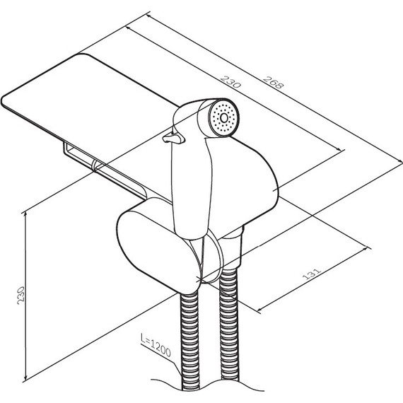 Набор для гигиенического душа Am.Pm Like F0202622 (с прогрессивным картриджем​) черный - фото 13