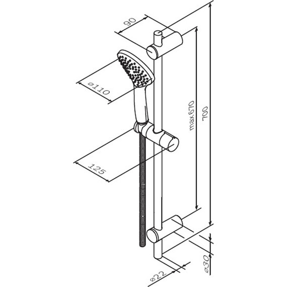 Душевой гарнитур Am.Pm Gem F0190033, белый - фото 8