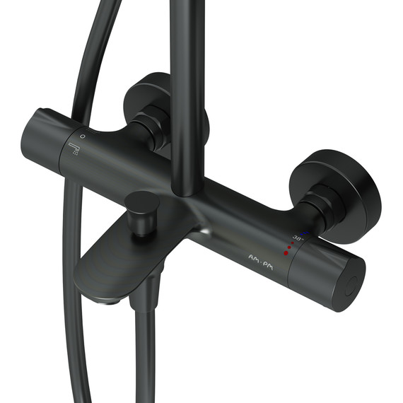 Душевая стойка c термостатом Am.Pm Like F0780522, черный, Цвет производителя: чёрный - фото 7