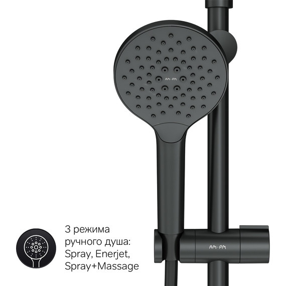 Душевая стойка Am.Pm Like F0780222, черный, Цвет производителя: чёрный - фото 13