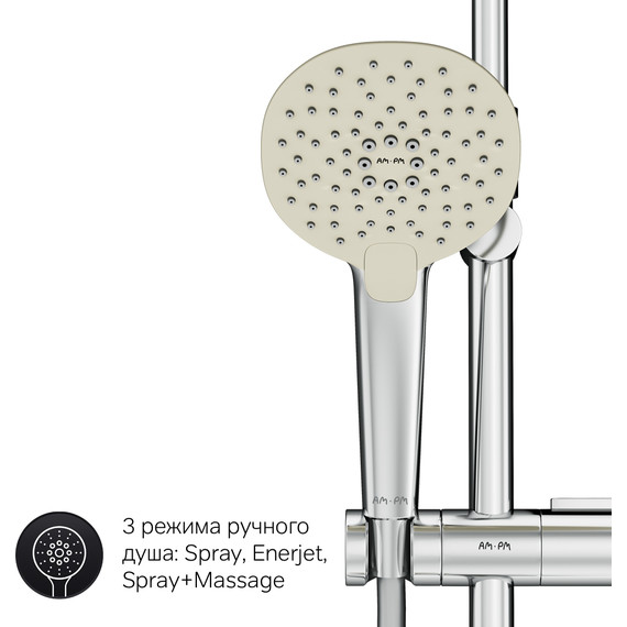 Душевая стойка с термостатом Am.Pm Spirit V2.0 F0770A500 - фото 14