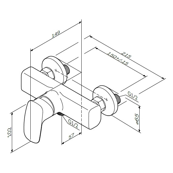 Смеситель для душа Am.Pm Spirit V2.1 F71A20000 - фото 11