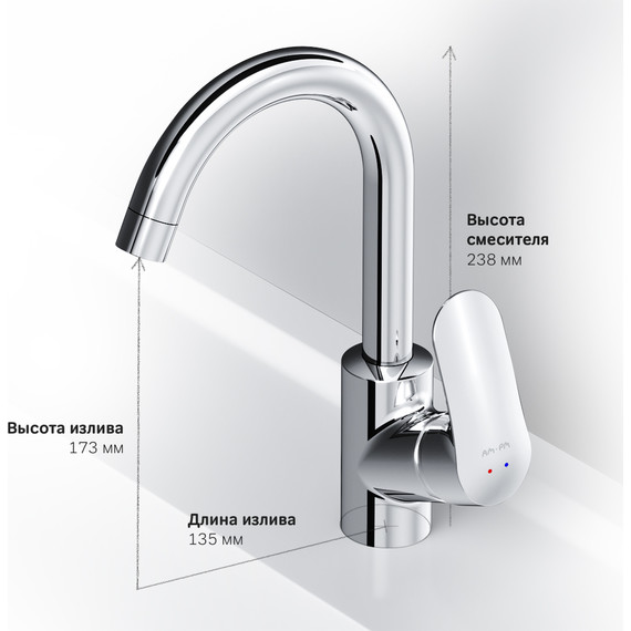 Смеситель для раковины AM.PM Like F8002700 - фото 9